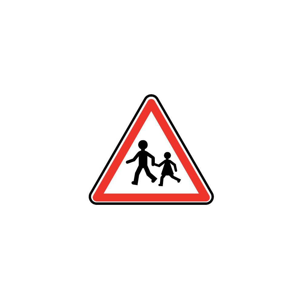 Panneau routier - type A Danger - A13a endroit fréquenté par les enfants - Signalétique Express Panneau routier - type A Danger - A13a endroit fréquenté par les enfants - Signalétique Express