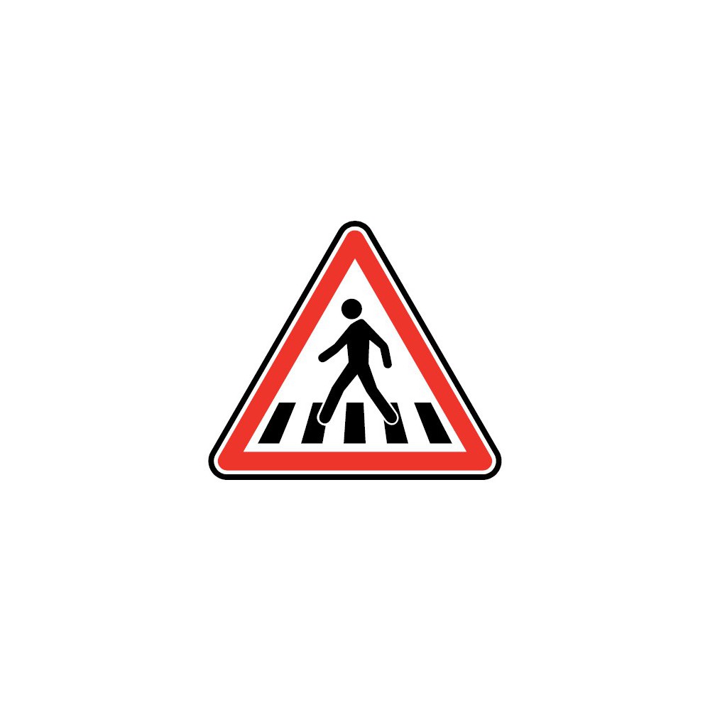 Panneau A13b passage pour piéton Panneau A13b passage pour piéton