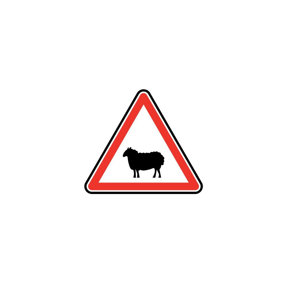 Panneau A15a2 passage d'animaux domestiques Panneau A15a2 passage d'animaux domestiques