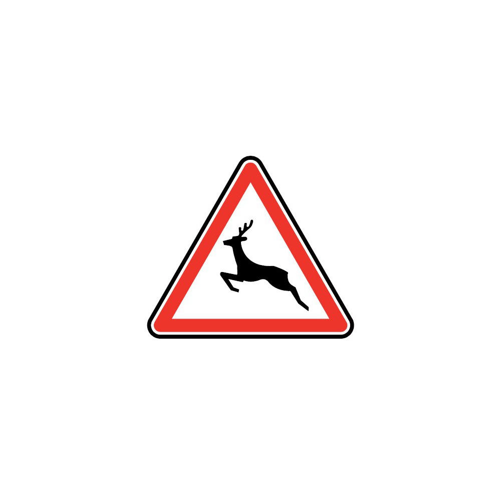 Panneau A15b passage d'animaux sauvages Panneau A15b passage d'animaux sauvages