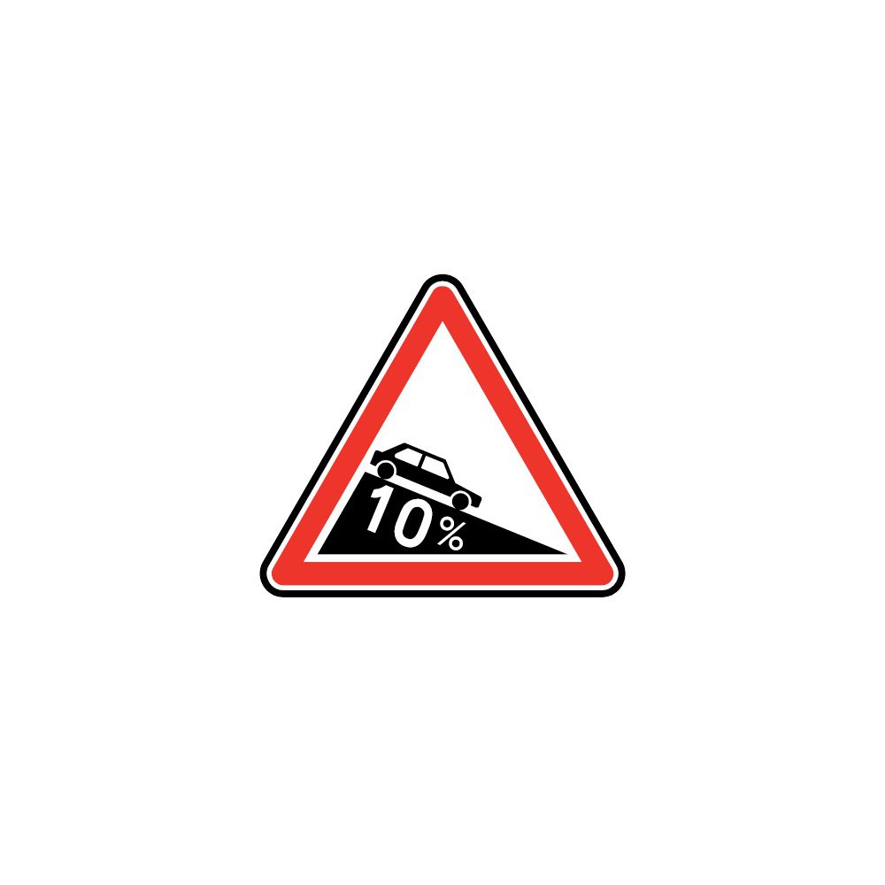 Panneau routier - type A Danger - A16 descente dangereuse - Signalétique Express Panneau routier - type A Danger - A16 descente dangereuse - Signalétique Express