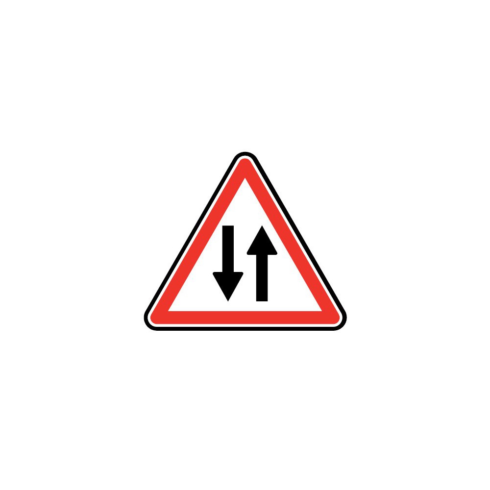 Panneau routier - type A Danger - A18 circulation dans les deux sens - Signalétique Express Panneau routier - type A Danger - A18 circulation dans les deux sens - Signalétique Express
