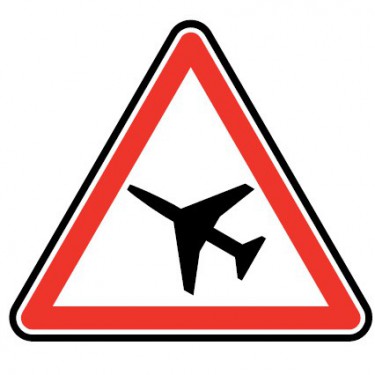 Panneau Traversée d'une aire de danger aérien - A23