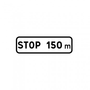 Panonceau Stop avec distance personnalisable - M5b