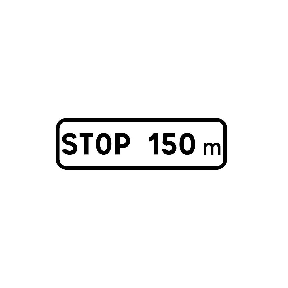 Panonceau Stop avec distance personnalisable - M5b