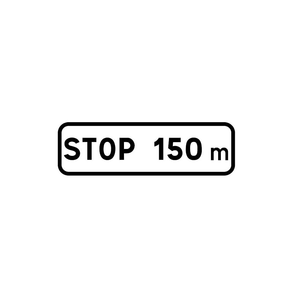 Panonceau Stop avec distance personnalisable - M5b Panonceau Stop avec distance personnalisable - M5b