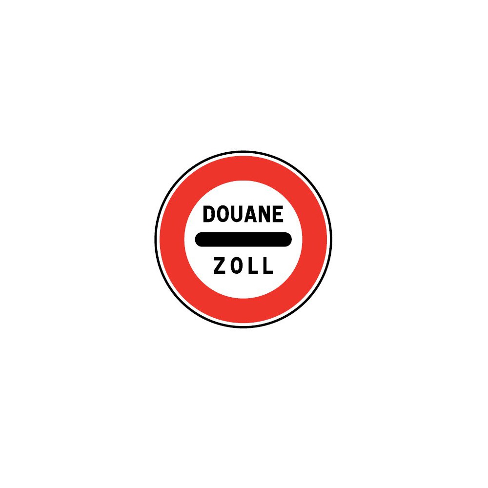 Panneau routier-type B interdiction - B4 arrêt obligatoire à un poste ...