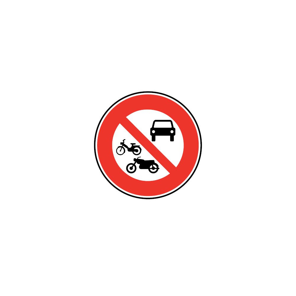 Panneau Accès interdit aux véhicules à moteur - B7b