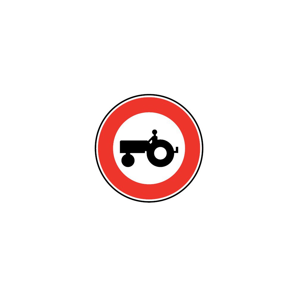 Panneau Accès interdit aux véhicules agricoles à moteur - B9d