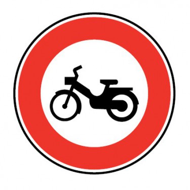 Panneau Accès interdit aux cyclomoteurs - B9g