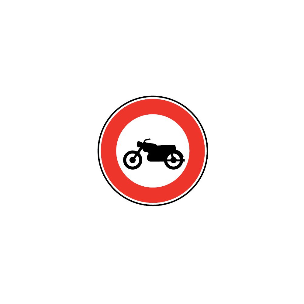 Panneau Accès interdit aux motos - B9h