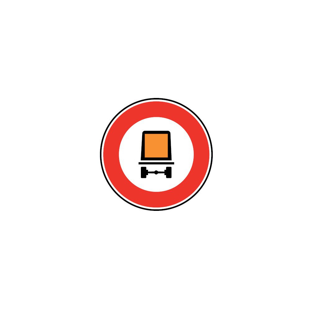 Panneau Accès interdit aux véhicules transportant des marchandises dangereuses - B18c Panneau Accès interdit aux véhicules transportant des marchandises dangereuses - B18c