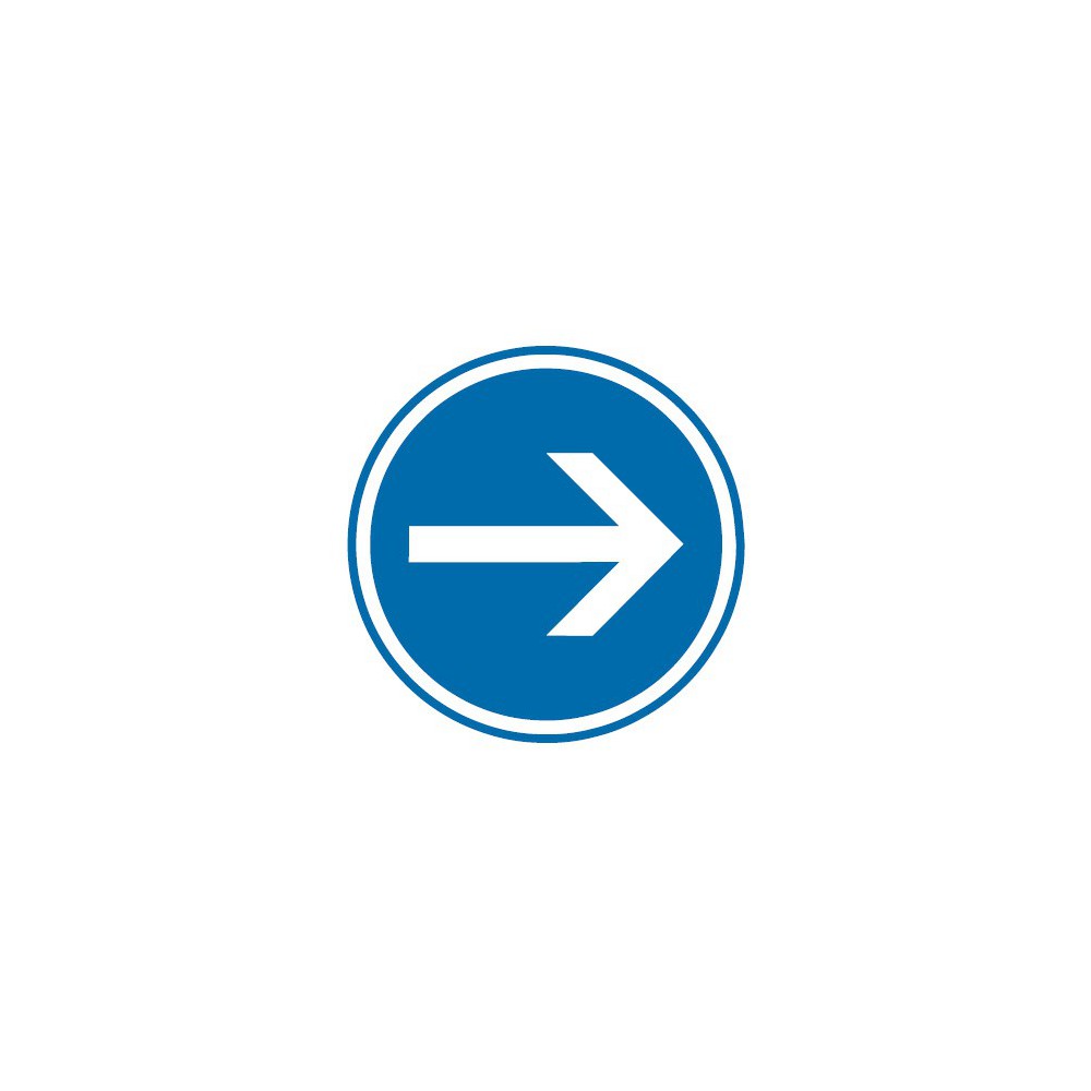 Panneau routier-type B Obligation - B21-1 obligation de tourner à droite - Signalétique Express Panneau routier-type B Obligation - B21-1 obligation de tourner à droite - Signalétique Express