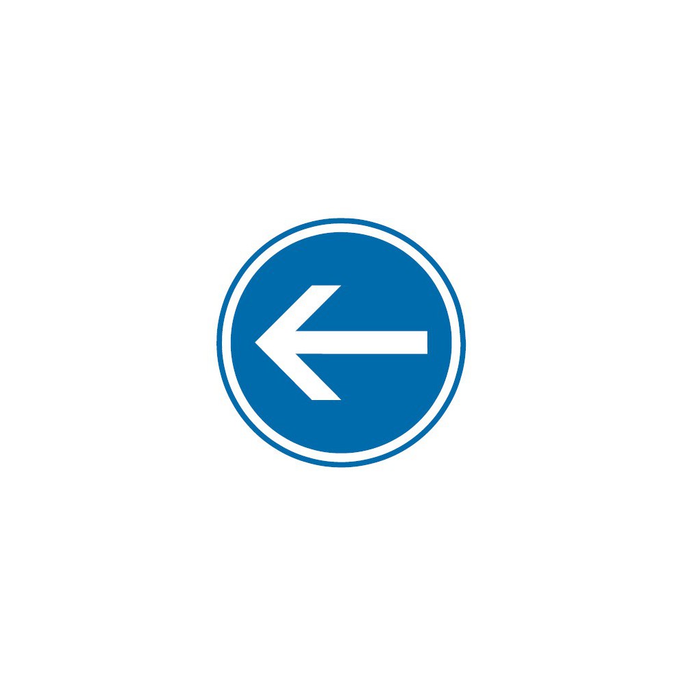 Panneau routier-type B Obligation - B21-2 obligation de tourner à gauche - Signalétique Express Panneau routier-type B Obligation - B21-2 obligation de tourner à gauche - Signalétique Express