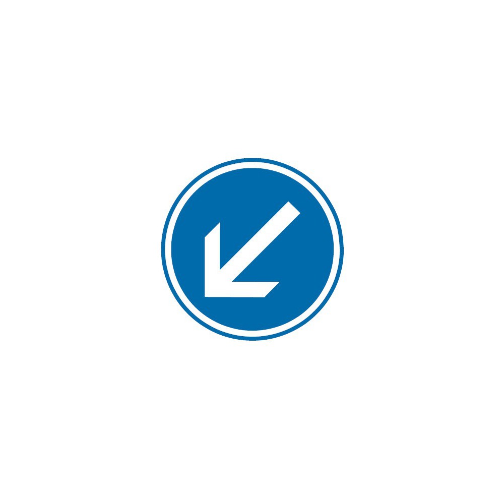Panneau routier-type B Obligation - B21a2 contournement obligatoire par la gauche - Signalétique Express Panneau routier-type B Obligation - B21a2 contournement obligatoire par la gauche - Signalétique Express