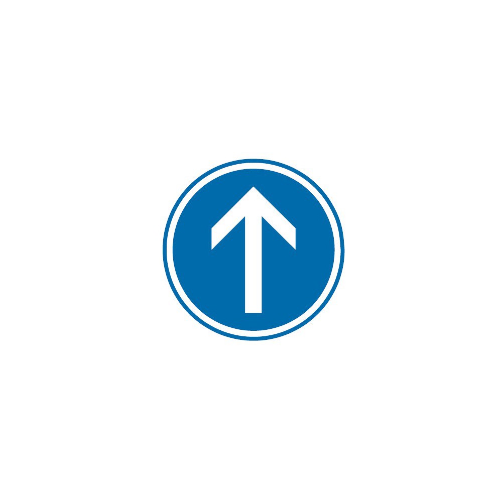 Panneau routier-type B Obligation - B21b obligation d'aller tout droit - Signalétique Express Panneau routier-type B Obligation - B21b obligation d'aller tout droit - Signalétique Express