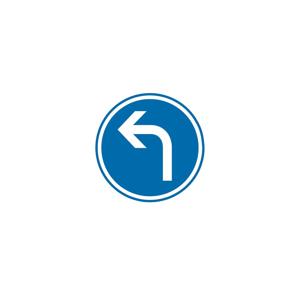 Panneau routier-type B Obligation - B21c2 direction obligatoire à la prochaine intersection : gauche - Signalétique Express Panneau routier-type B Obligation - B21c2 direction obligatoire à la prochaine intersection : gauche - Signalétique Express