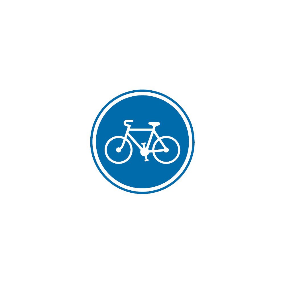 Panneau Piste ou bande cyclable obligatoire pour cyclistes et cyclomoteurs - B22a