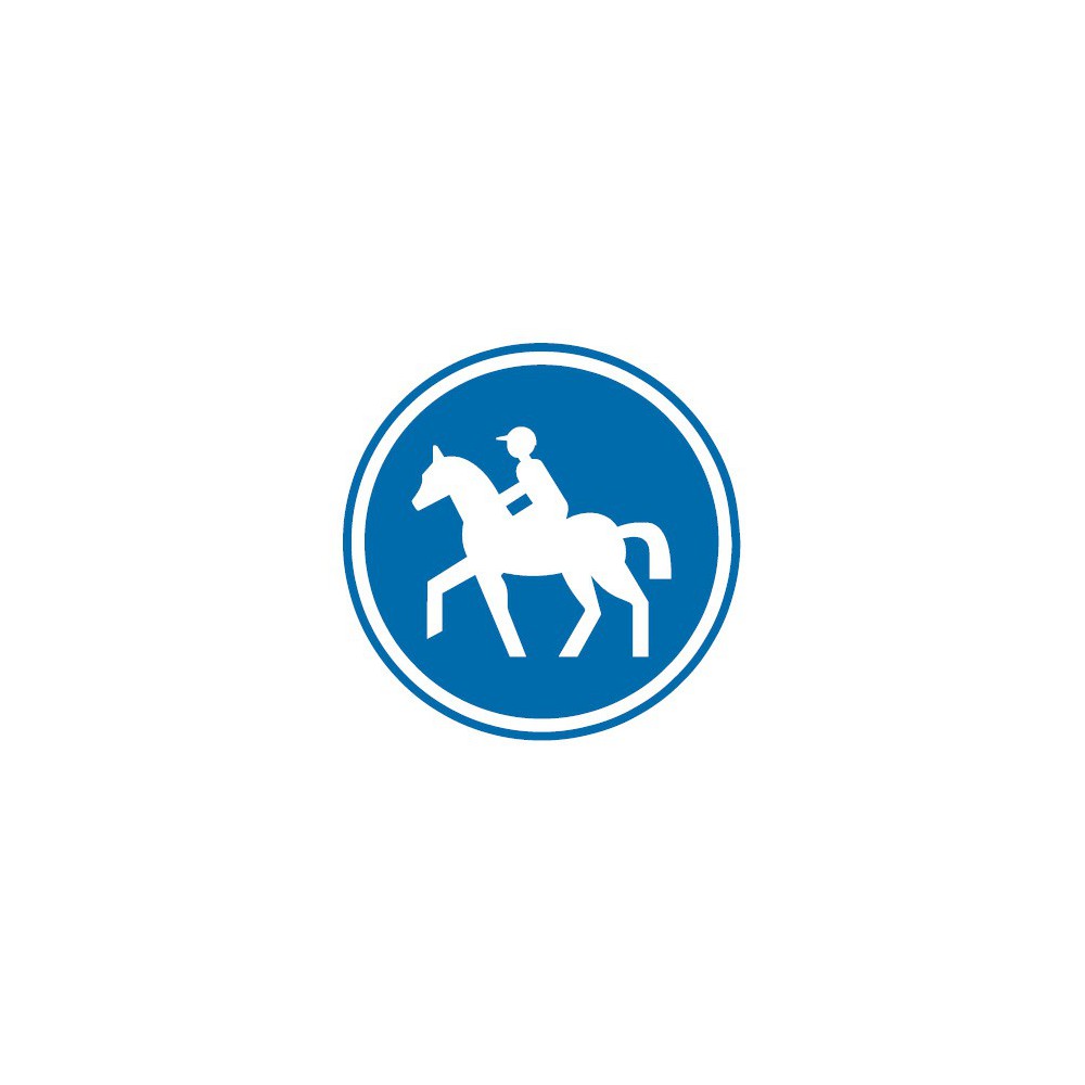 Panneau routier-type B Obligation - B22c chemin obligatoire pour cavaliers - Signalétique Express Panneau routier-type B Obligation - B22c chemin obligatoire pour cavaliers - Signalétique Express