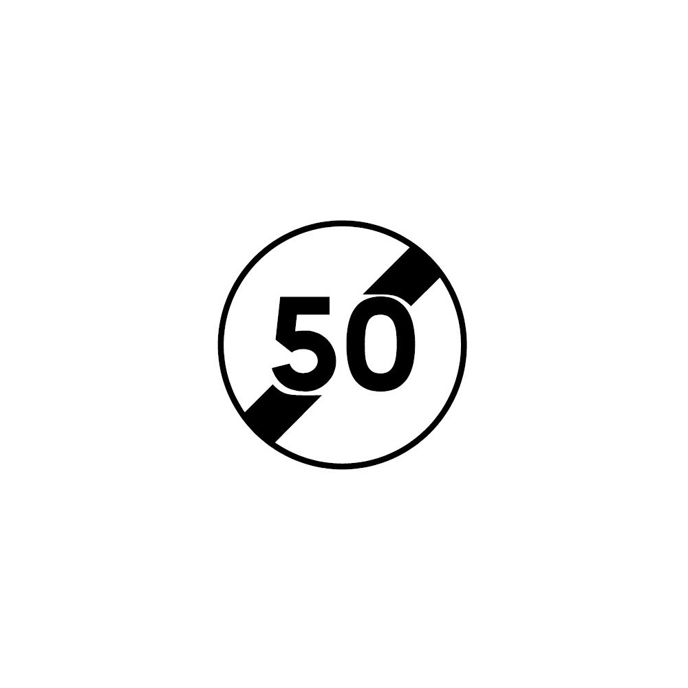 Panneau Fin de limitation de vitesse - B33 Panneau Fin de limitation de vitesse - B33