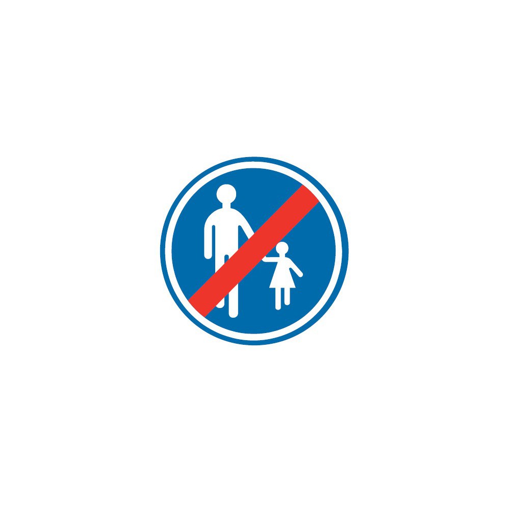 Panneau routier-type B Obligation - B41 fin de chemin obligatoire pour piétons - Signalétique Express Panneau routier-type B Obligation - B41 fin de chemin obligatoire pour piétons - Signalétique Express