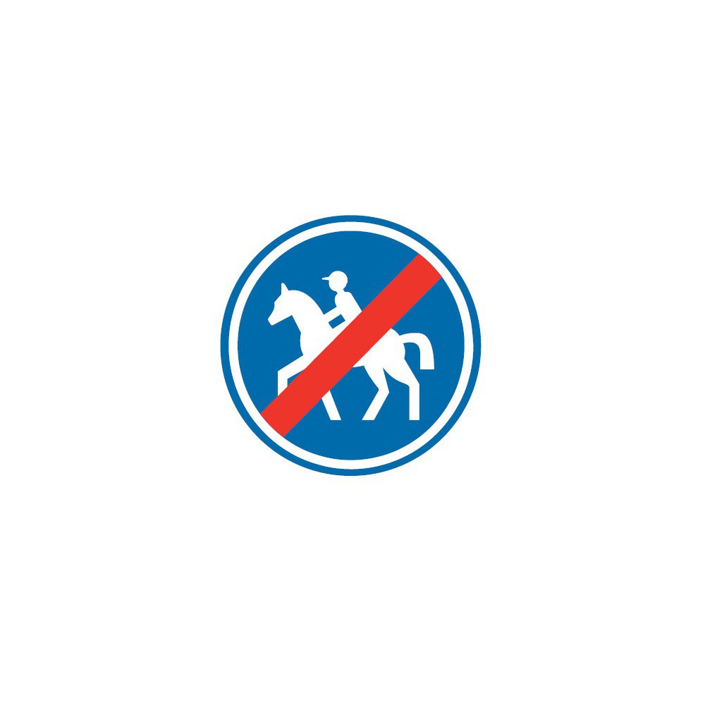 Panneau routier-type B Obligation - B42 fin de chemin obligatoire pour cavaliers - Signalétique Express Panneau routier-type B Obligation - B42 fin de chemin obligatoire pour cavaliers - Signalétique Express