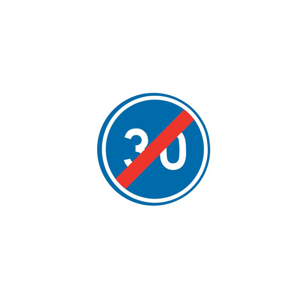 Panneau routier-type B Obligation - B43 fin de vitesse minimale obligatoire - Signalétique Express Panneau routier-type B Obligation - B43 fin de vitesse minimale obligatoire - Signalétique Express