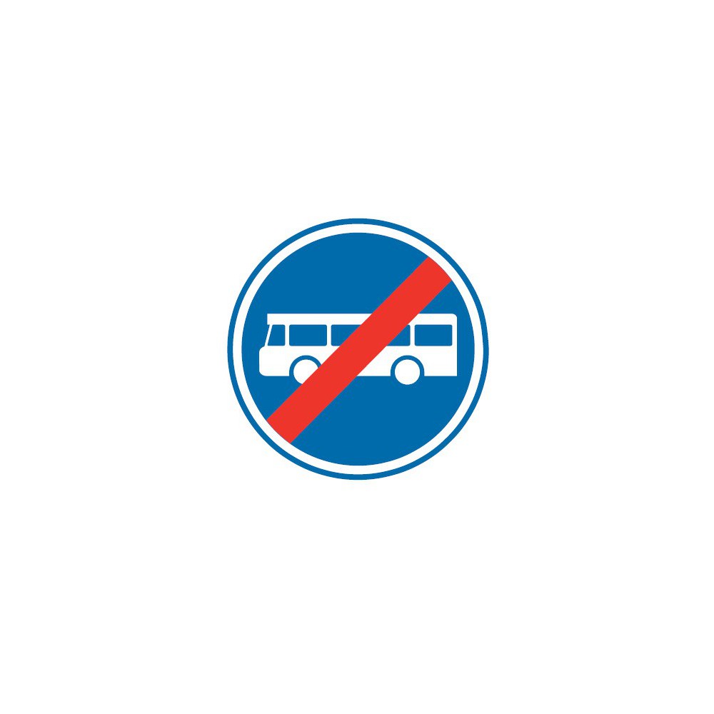 Panneau routier-type B Obligation - B45a fin de voies reservée aux véhicules des services réguliers de transport en commun Panneau routier-type B Obligation - B45a fin de voies reservée aux véhicules des services réguliers de transport en commun