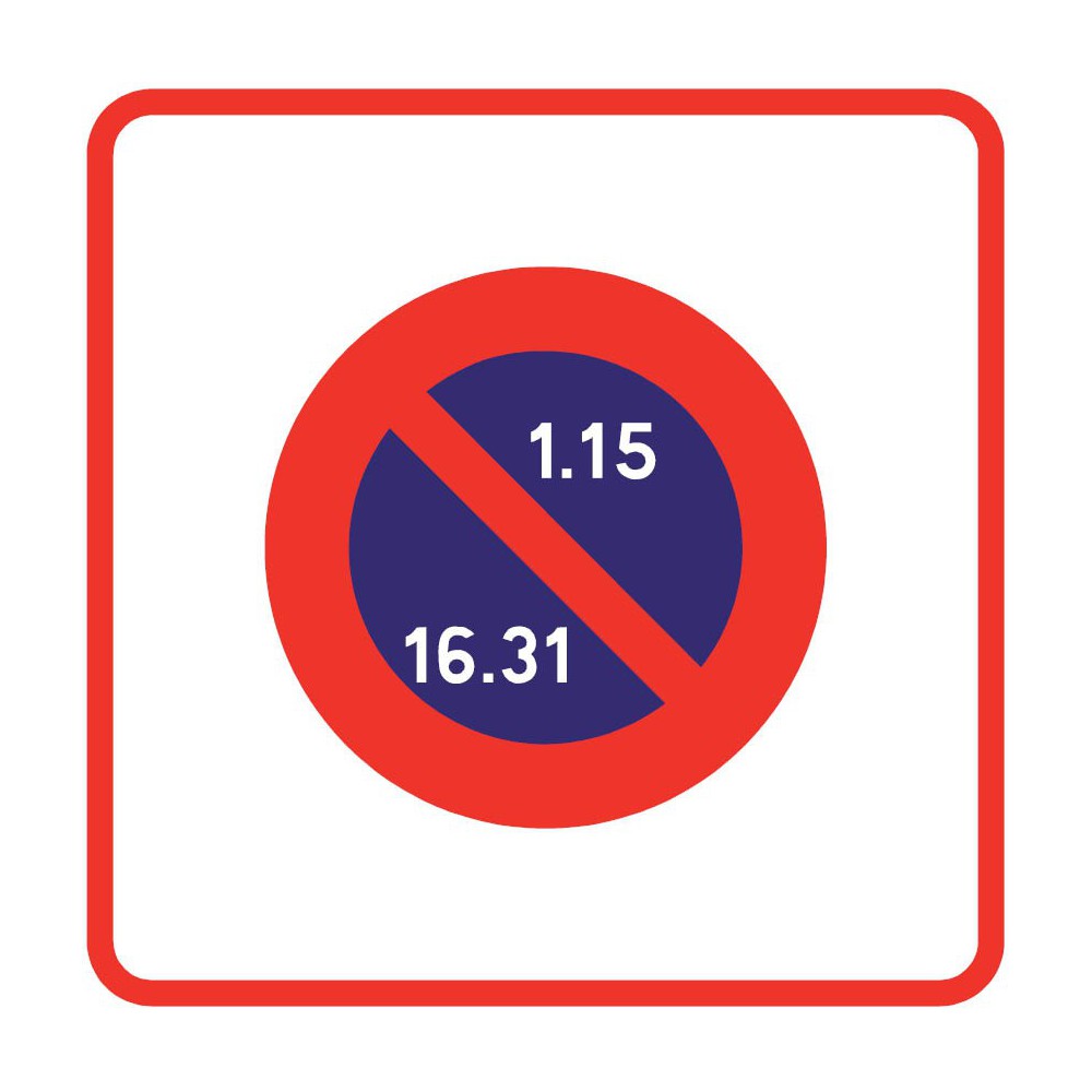 Panneau Zone à stationnement en alternance semi-mensuelle - B6b2
