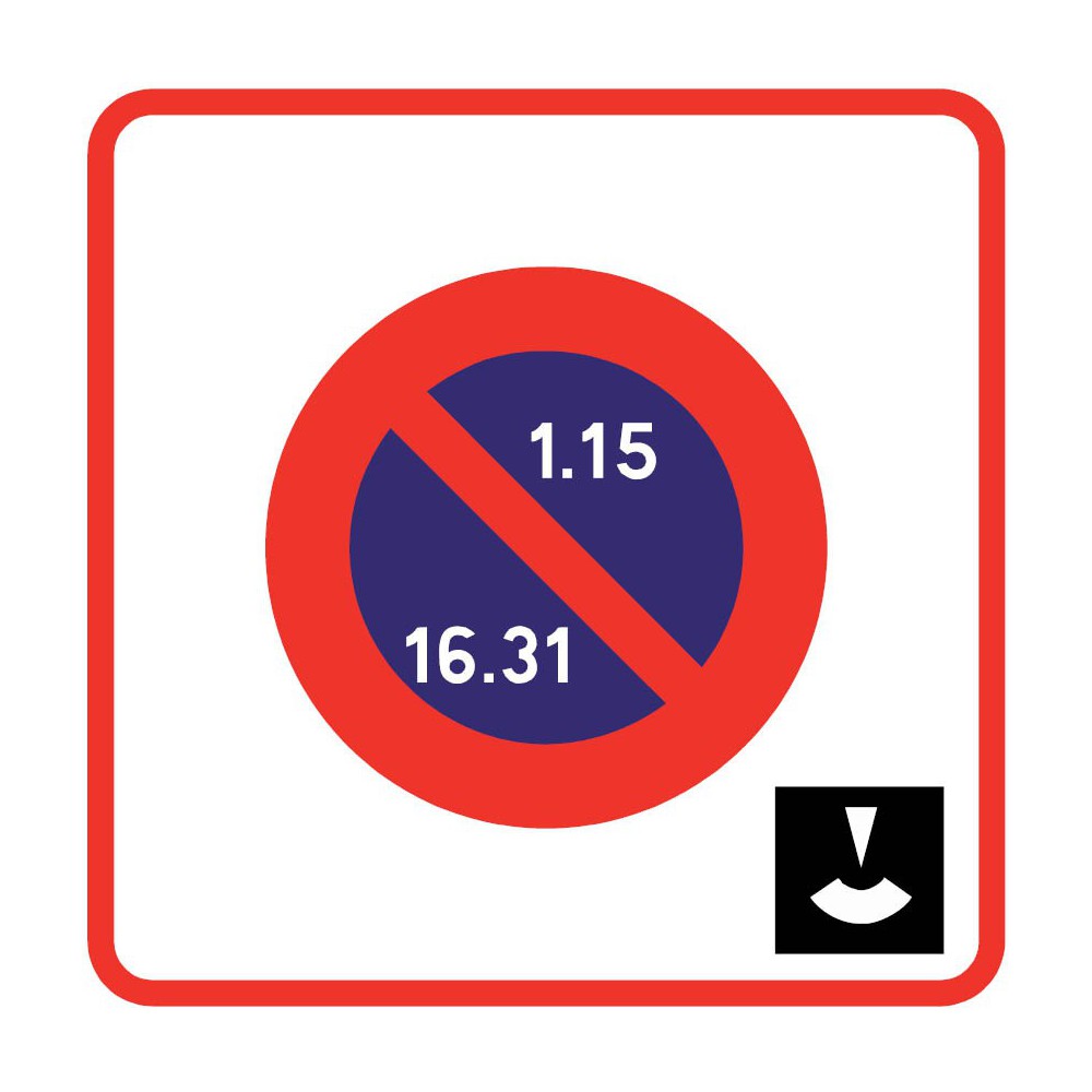 Panneau Zone à stationnement en alternance à durée limitée et contrôlé par disque - B6b5