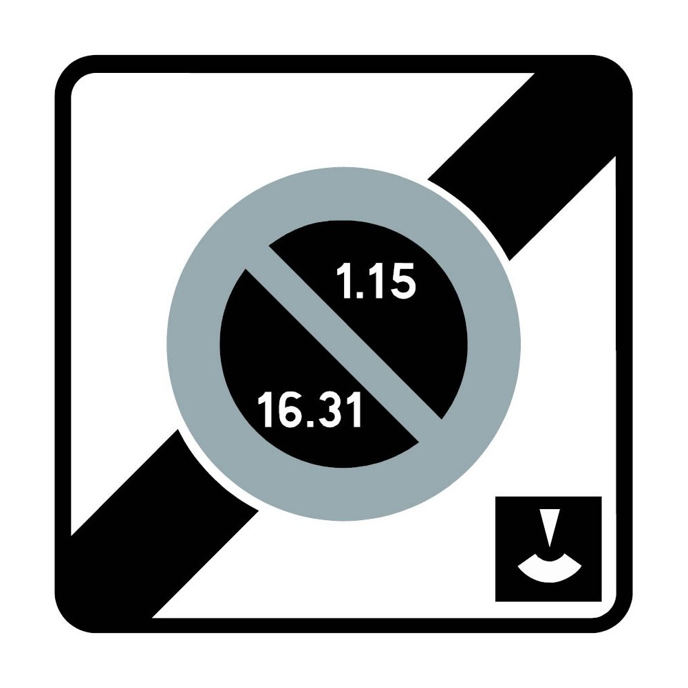 Panneau routier - B50e fin de zone à stationnement unilatéral à alternance semi-mensuelle et à durée limitée contrôlée Panneau routier - B50e fin de zone à stationnement unilatéral à alternance semi-mensuelle et à durée limitée contrôlée