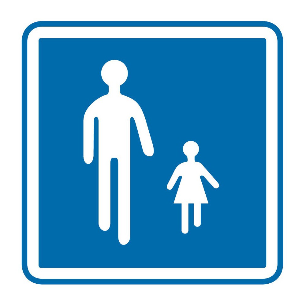 Panneau routier-type B Zones de circulation - B54 indique une aire piétonne - Signalétique Express Panneau routier-type B Zones de circulation - B54 indique une aire piétonne - Signalétique Express