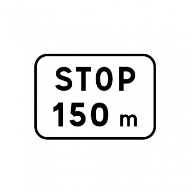 Panonceau Stop avec distance - M5a