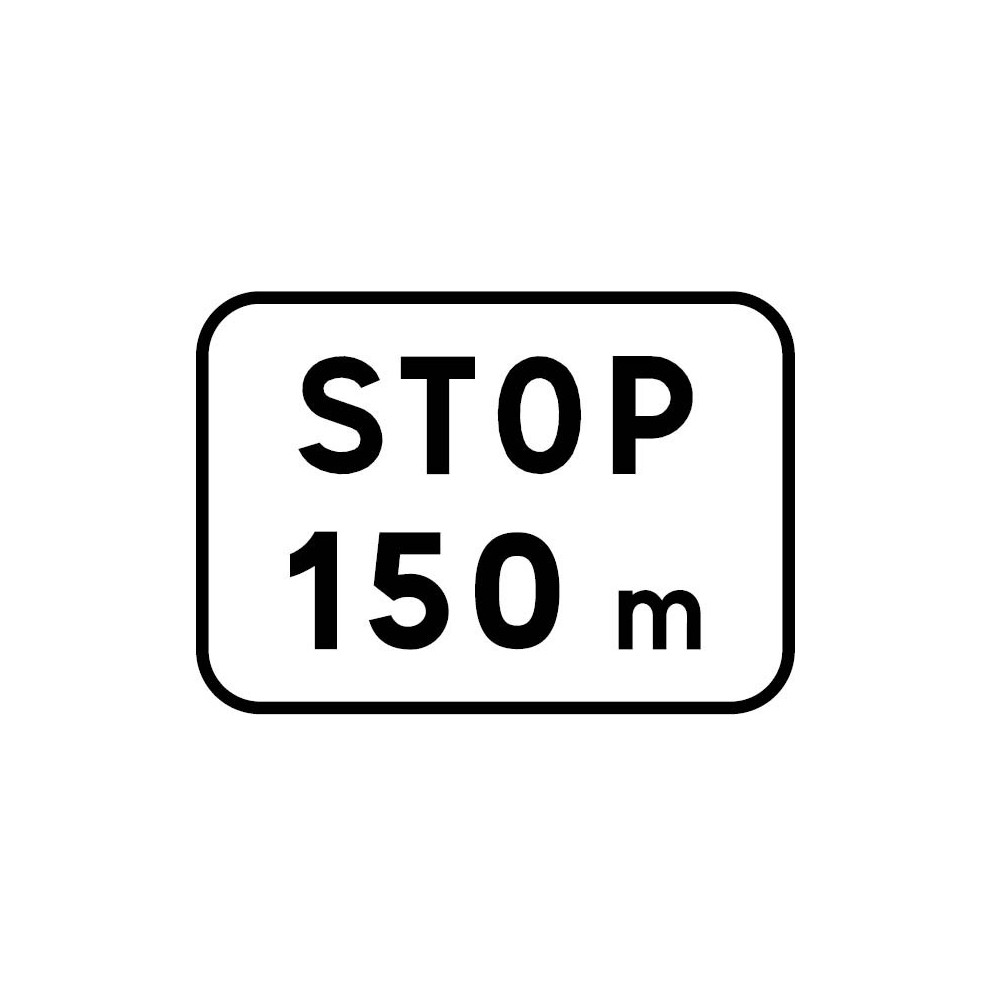 Panonceau Stop avec distance - M5a