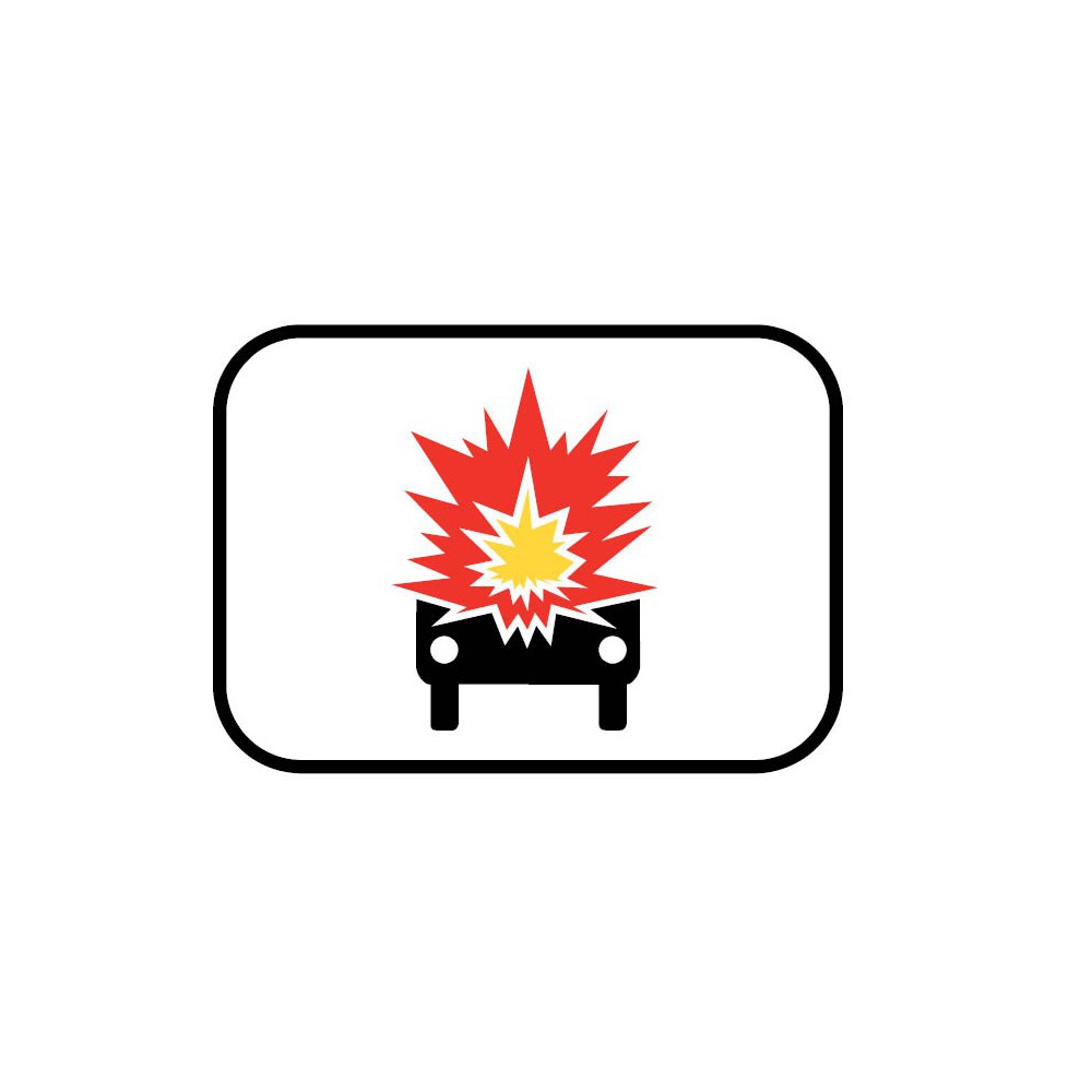 Panonceau Transport de marchandises explosives ou inflammables - M4k
