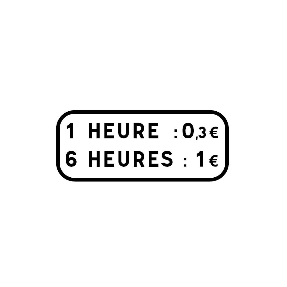 Panonceau Indications concernant le stationnement personnalisable - M6g Panonceau Indications concernant le stationnement personnalisable - M6g
