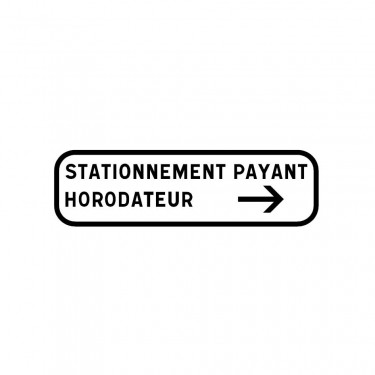 Panonceau Stationnement payant sans parcmètre - M6e