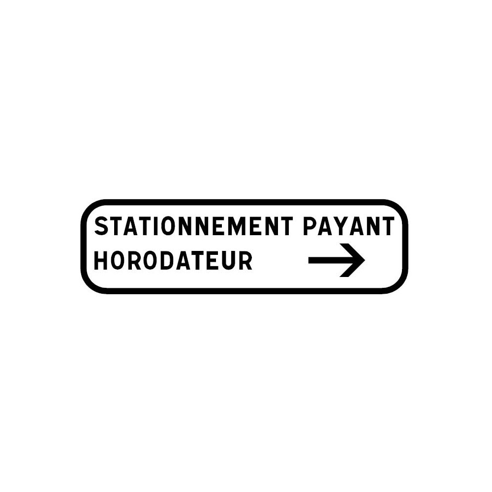 Panonceau Stationnement payant sans parcmètre - M6e Panonceau Stationnement payant sans parcmètre - M6e