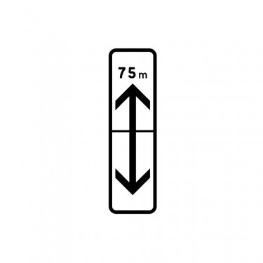 Panonceau Rappel de section de stationnement avant et après avec étendue personnalisable - M8c2