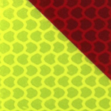 Bande alternée rétroréfléchissante adhésive chevrons jaune et rouge