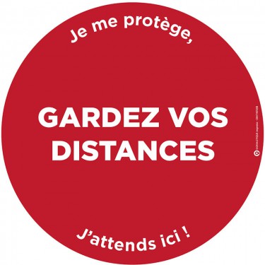 DISTANCE DE SÉCURITÉ Stickers Adhésif Autocollants GESTES BARRIÈRES 