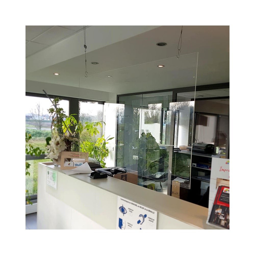Plexiglass Protection Bureau Transparent-Panneau De Séparation Barrière