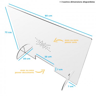 Hygiaphone en plexiglas - Vitre de protection de comptoir