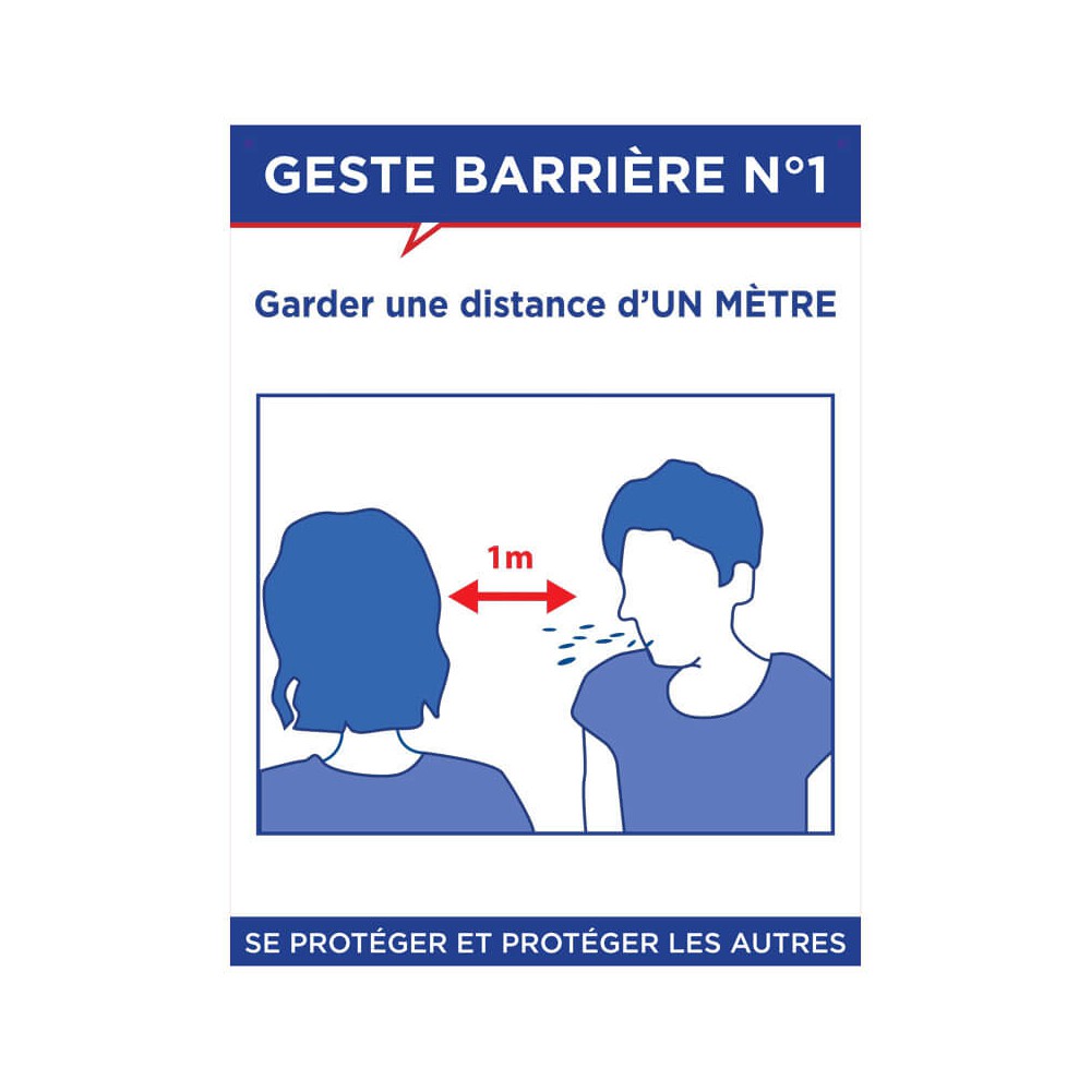 Panneau Geste barrière n°1