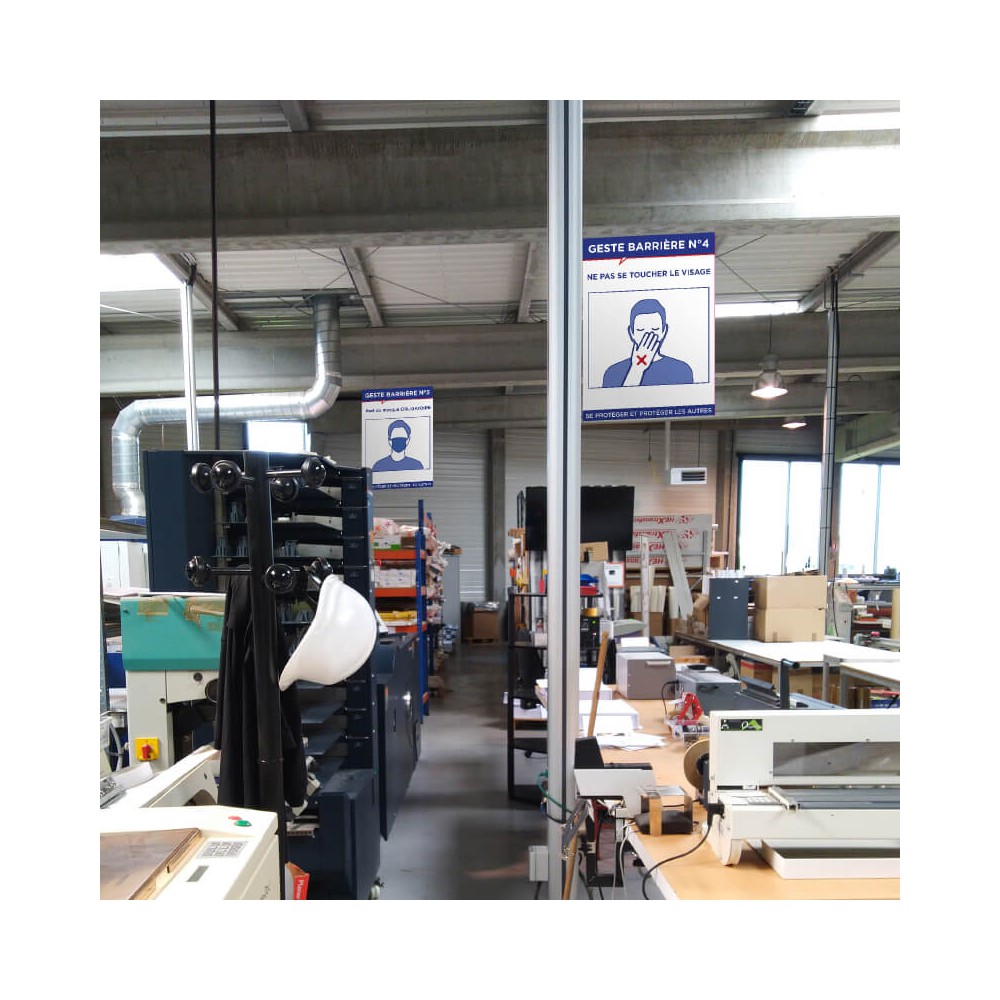 Autocollant lavable M061 Désinfection des mains obligatoire