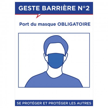 Panneau Geste barrière n°2