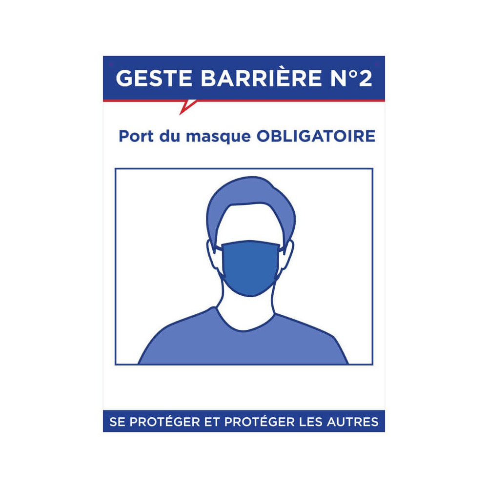 Panneau Geste barrière n°2