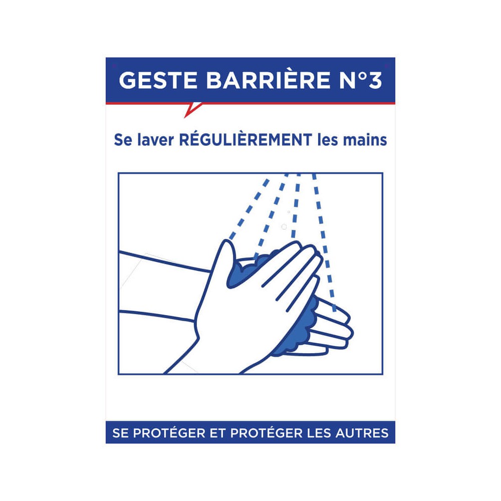 Panneau Geste barrière n°3