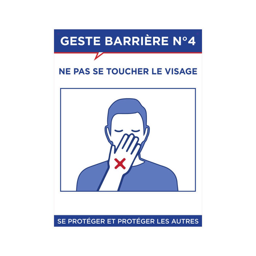 Panneau Geste barrière n°4