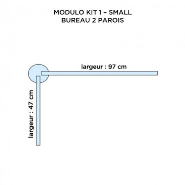 Vitre de protection de bureau modulable en plexiglas - MODULO